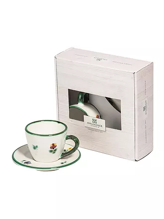 GMUNDNER KERAMIK | Tasse und Untertasse - Espresso for you Gourmet - 2-tlg. "Streublumen" | 